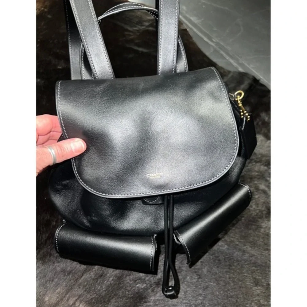 Coach Crosby Leather Backpack 28 Women's‎ Medium Black Excellent